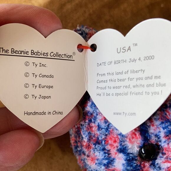 2000 USA Patriotic Bear Ty Beanie Baby - Picture 6 of 9